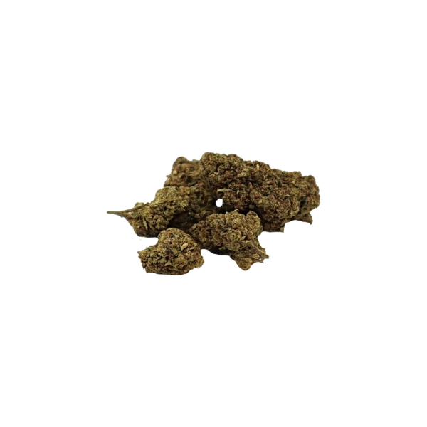 AK-47 Boost-K, fleur de CBD enrichie en cannabinoïdes K-Laxie, vue générale détourée