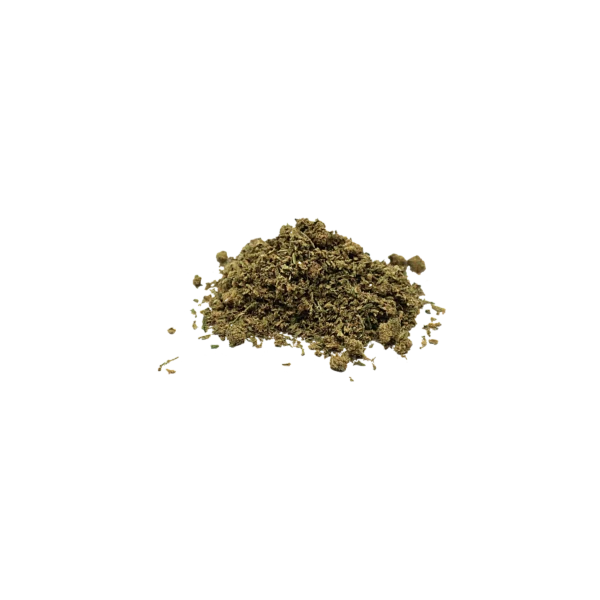Amnesia Trim Deluxe, trim de fleur de CBD K-Laxie, vue générale détourée